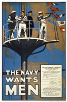 The Navy Wants Men Fine Art Print