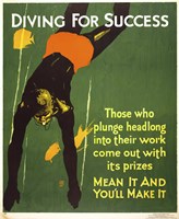 Diving for Success Fine Art Print