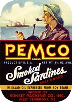 Pemco Brand Smoked Sardines Fine Art Print