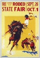 Rodeo State Fair Roan, Two Cowgirls Fine Art Print