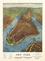 Aerial Map for Root & Tinker of New York Fine Art Print