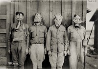 American, British, French & German Gas Masks Fine Art Print