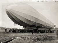 Blimp, Zeppelin No. 3, on Ground Fine Art Print