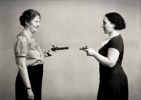 Female Shoot Out Fine Art Print