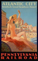 Atlantic City Bathing Pa Line Fine Art Print