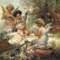 Cherubim In the Forest by Vintage Apple Collection - various sizes