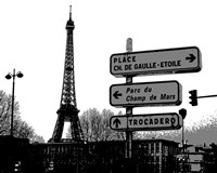 Photograph of street signs in Paris Fine Art Print