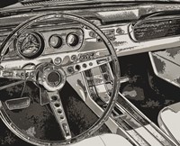 Vintage Car Dashboard Fine Art Print