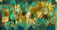 Verdigris Sunflower Fine Art Print