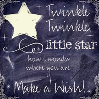 Chalkboard Nursery Rhymes I Framed Print