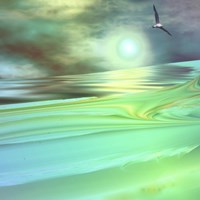 Aqua Dunes Framed Print