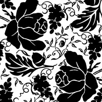 Grapes and Buds Black and White Framed Print