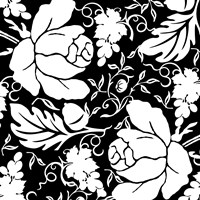 Grapes and Buds Black and White II Fine Art Print