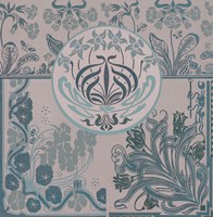 Teal Art Nouveau Fine Art Print