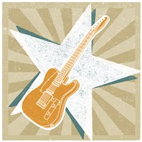 Guitar No. 1 Carnival Style Fine Art Print