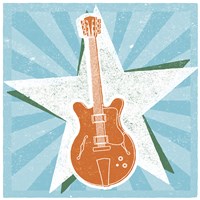 Guitar No. 2 Carnival Style Fine Art Print