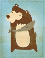 The Happy Bear Framed Print