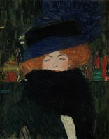 Lady With Hat And Feather Boa, 1909 Fine Art Print