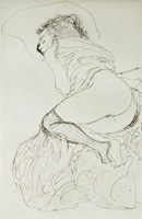 Liegender Halbakt Nach Links - Female Nude, 1912-1913 Fine Art Print
