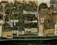 The Small City IV  (Krumau On The Moldau), 1914 by Egon Schiele, 1914 - various sizes, FulcrumGallery.com brand