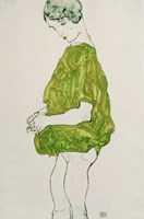 Woman Standing with Hands Clasped, 1914 Fine Art Print