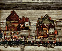 Houses With Laundry, 1914 Fine Art Print