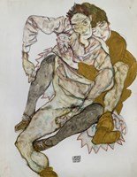 Seated Couple (Egon Und Edith Schiele), 1915 Fine Art Print
