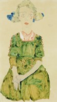 Young Girl With Blue Ribbon, 1911 Fine Art Print