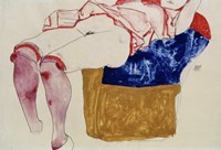 Reclining Woman With Mauve Stockings, 1913 by Egon Schiele, 1913 - various sizes