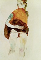 Standing Girl With Raised Skirt, 1911 Fine Art Print