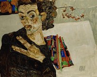 Self-Portrait With Spread Fingers, 1911 Fine Art Print