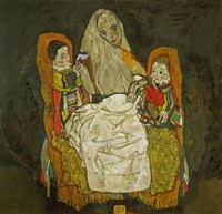Mother With Two Children, 1915 Fine Art Print