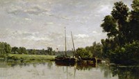 The Barges, 1865 Fine Art Print