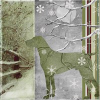 Country Christmas Dog Framed Print