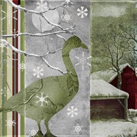 Country Christmas Duck Framed Print