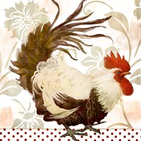 Rooster Damask II Fine Art Print