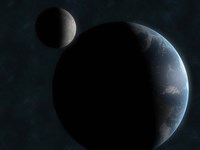 Earth and the Moon Fine Art Print