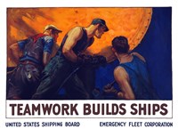 Teamwork Builds Ships Fine Art Print