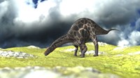 Dicraeosaurus Grazing Fine Art Print