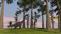 Large Brachiosaurus Among Trees Fine Art Print