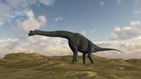 Large Brachiosaurus in a Barren Evnironment Fine Art Print