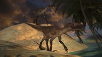 Pair of Utahraptors Fine Art Print