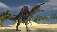 Spinosaurus Hunting for its Next Meal Fine Art Print