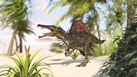 Spinosaurus Hunting for Meal Fine Art Print