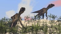 Two Utahraptors Fine Art Print