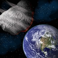 Asteroid Approaching Earth Fine Art Print