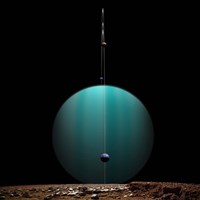 Ringed Gas Planet and Moons by Marc Ward - various sizes, FulcrumGallery.com brand