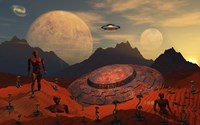 Alien Flying Saucer Fine Art Print