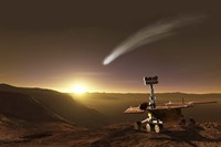 Comet over Endeavour Crater Fine Art Print