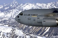 The Spirit of Denali flies over the Alaska Range Fine Art Print